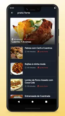 Receitas de Cozinha Portuguesa android App screenshot 2